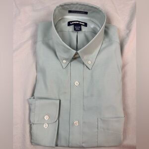 Land’s End No Iron Supima Pinpoint Slim Fit Button Down Shirt 15.5x33